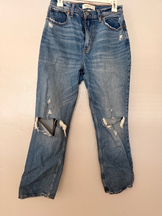 Abercrombie & Fitch Denim - Abercrombie & Fitch Light Blue iDistressed Denim Jeans